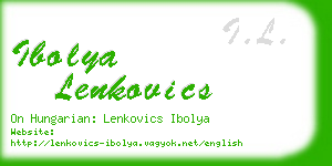 ibolya lenkovics business card
